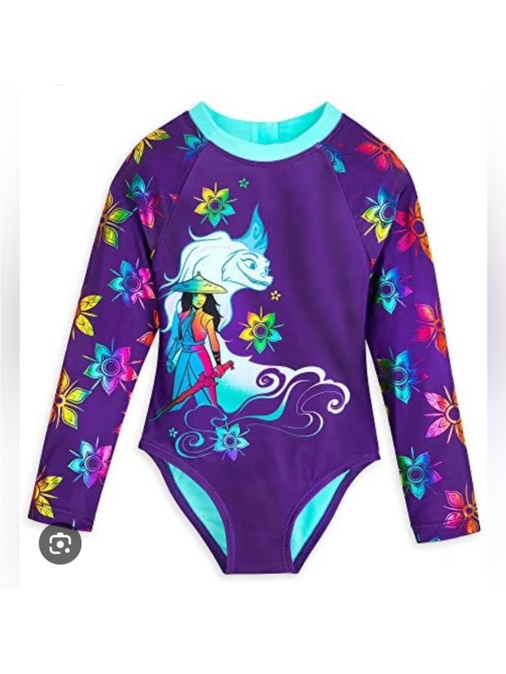 Disney Raya & Sisu Rashguard Swimsuit - Picture 2 of 6